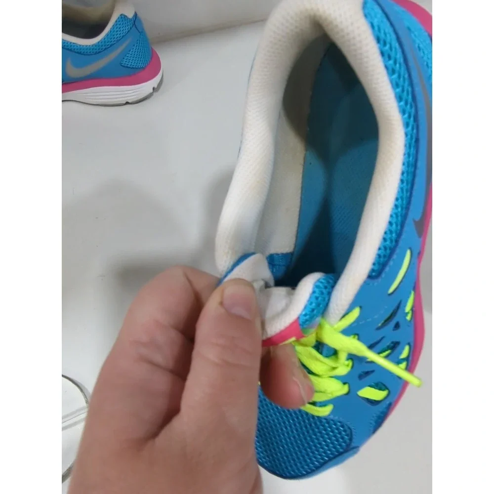 Nike Revolution 2 Youth Running Shoes Blue Pink Green 599763-401 Size 6Y